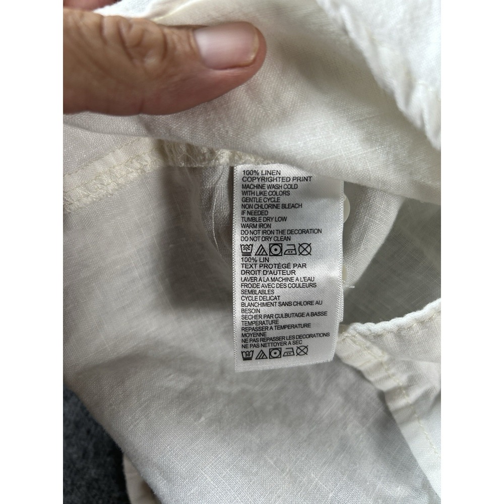 Tommy Bahama Ebroidered Med  Long Live Island Life 100 % Linen - Picture 9 of 10